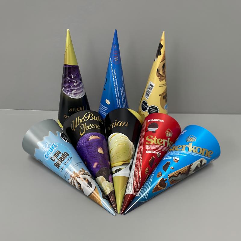 Embalatge de gelats de paper d'alumini